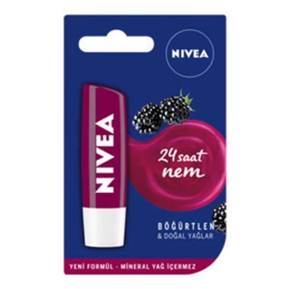 Nivea Lip Stick Böğürtlen 24 Saat Nem