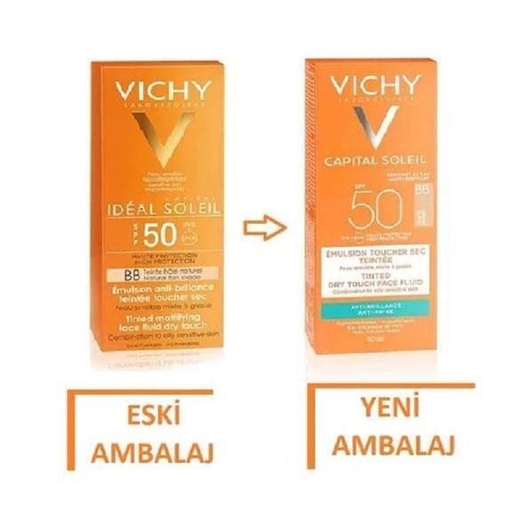 Vichy Ideal Soleil BB Karma & Yağlı Ciltler Bronz Ton Emülsiyon SPF50 50 ml - Resim 3