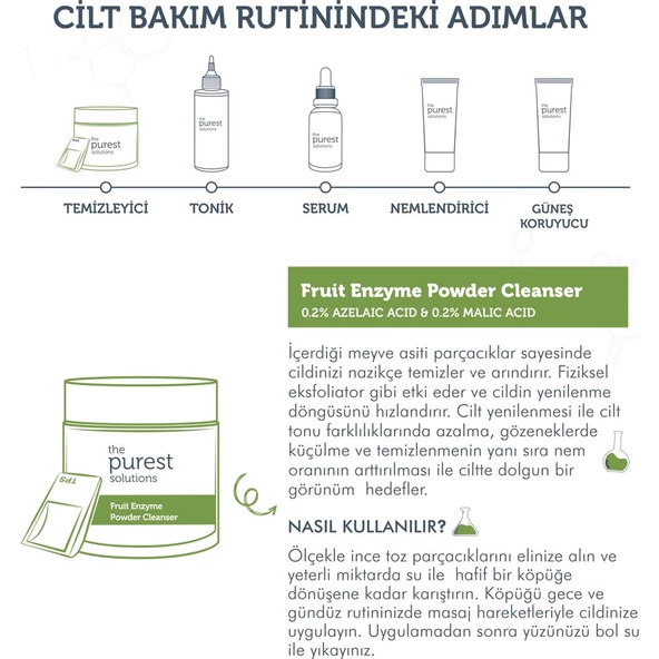 The Purest Solutions Fruit Enzyme Powder Cleanser 55 gr - Meyve Asitleri Içeren Toz Temizleyici