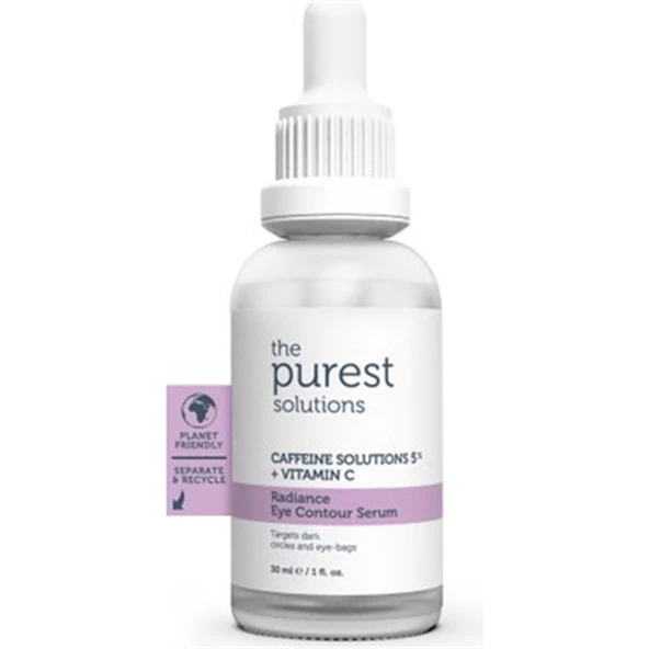 The Purest Solutions Göz Altı Torbalanma ve Morluk Karşıtı Bakım Serumu 30 ml (Caffeine Solutions 5% + Vitamin C)