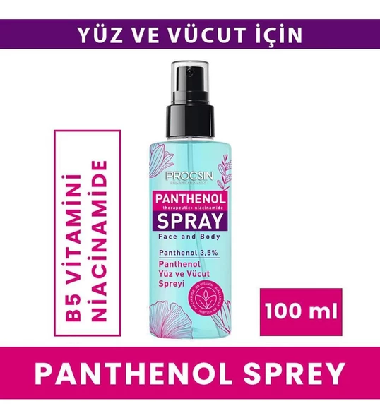 Procsin Panthenol Yüz ve Vücut Sprey Therapeutic+ Niacinamide 100 ml - 1