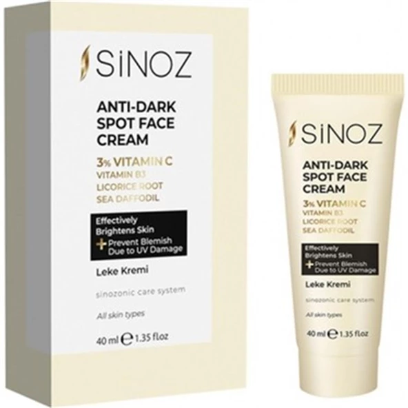 Sinoz Anti-Dark Spot Face Cream Leke Kremi 40 ml - 1