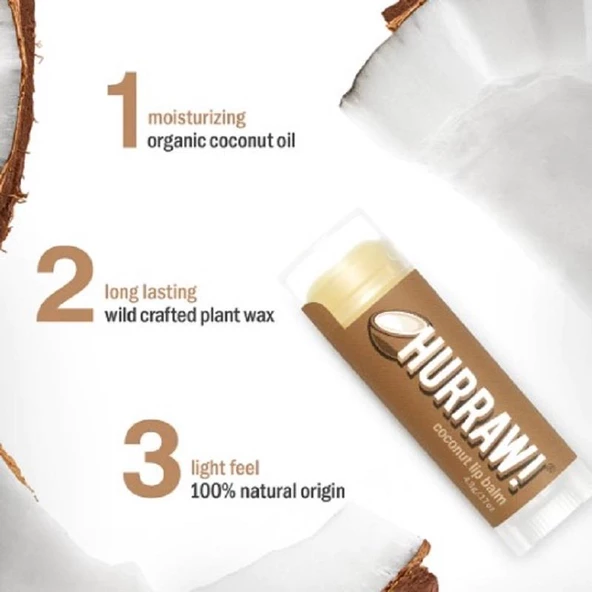 Hurraw Lip Balm Coconut - 2