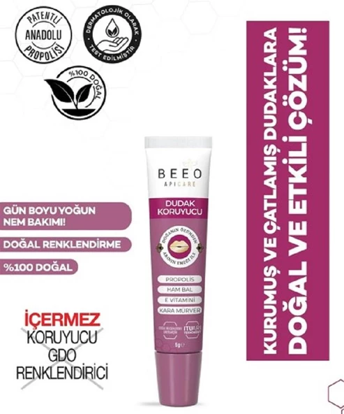 Bee'o Up Kara Mürver Dudak Koruyucu - Resim 3