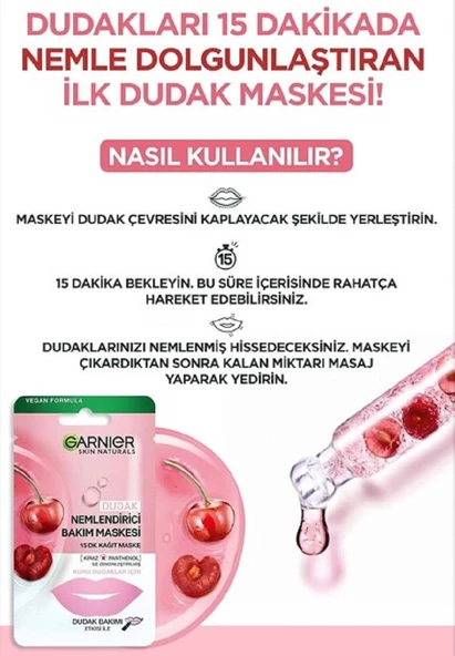 Garnier Dudak Nemlendirici Bakım Maskesi 5 gr - 5
