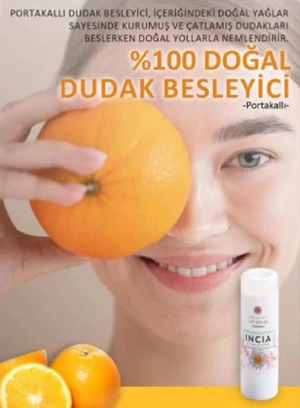 Incia Portakallı Dudak Besleyici Lip Balm 6 gr - 3