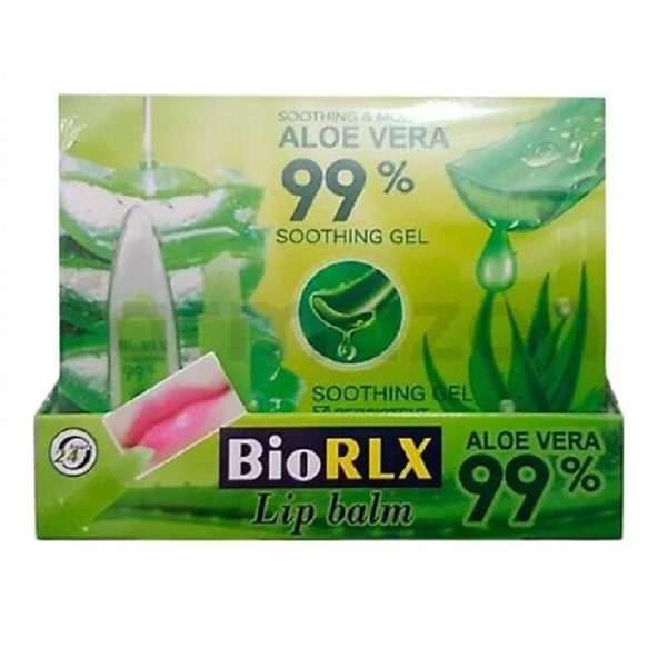 BioRLX %99 Aloe Vera Lip Balm Red - 12'li Stand