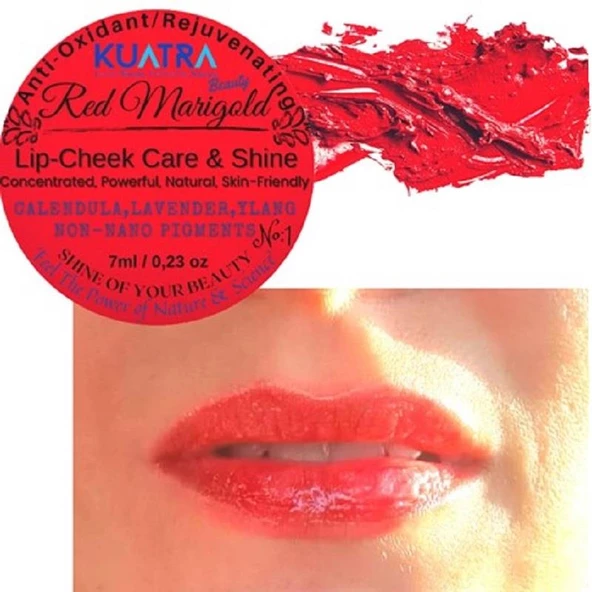 Kuatra Red Marigold Nemlendirici Antioksidan Işıltı Veren Balm 7 ml - Resim 3