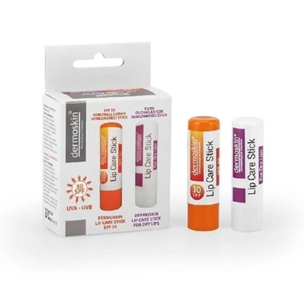 Dermoskin Dudak Nemlendirici Stick SPF30 - 2'li Kofre - 2