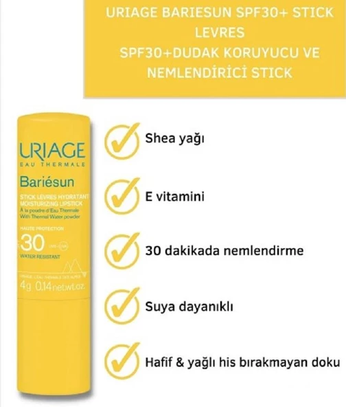 Uriage Bariesun Nemlendirici Lipstick SPF30 4 gr - 2