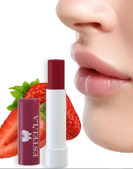 Estel'la Yetişkin Dudak Koruyucu Lip Balm Çilek - Resim 3