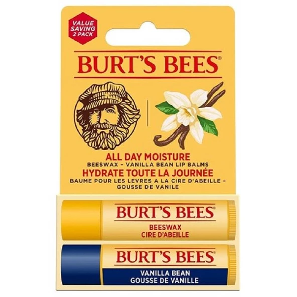 Burt's Bees  Beeswax & Vanilla 2'li Lip Balm