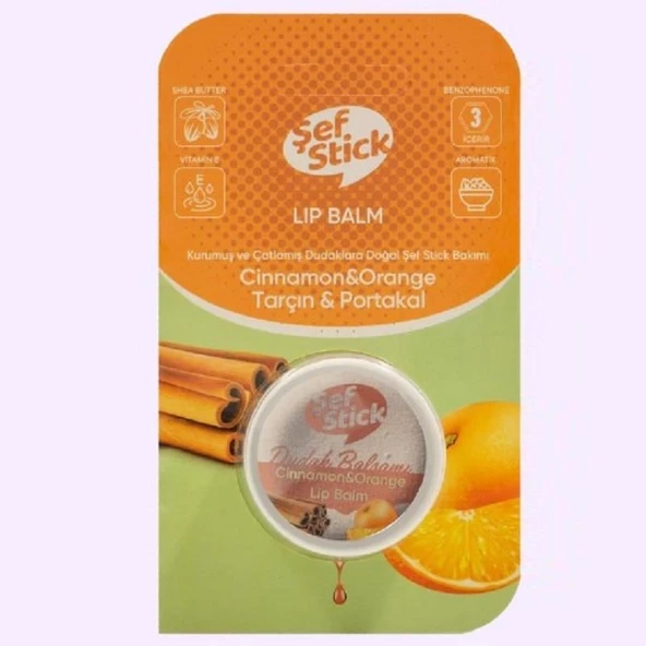 Şef Stick Lip Kavanoz Tarçin Portakal 10 ml