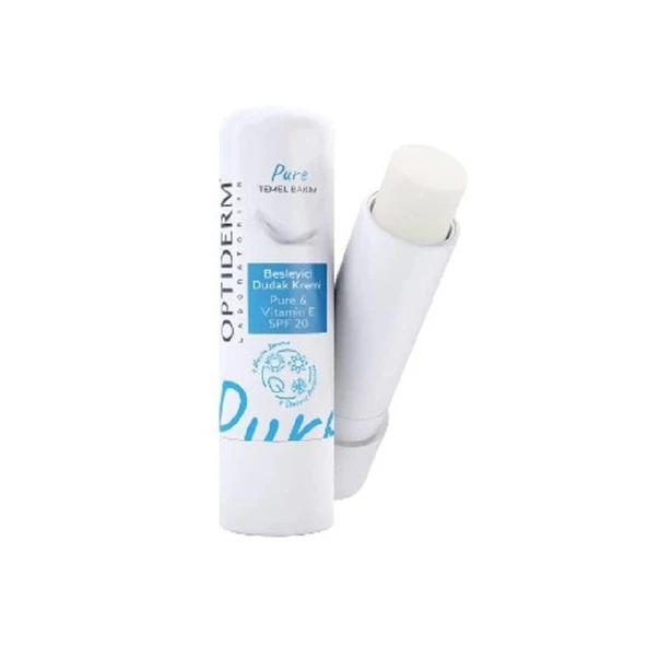 Optiderm Lip Stick E Vitaminli SPF20+ Natural - Resim 3