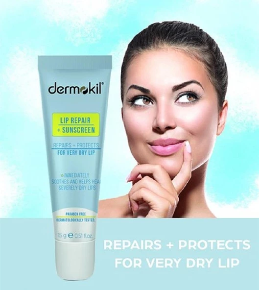 Dermokil Repair & Sunscreen Lip Balm 15 ml - Resim 3