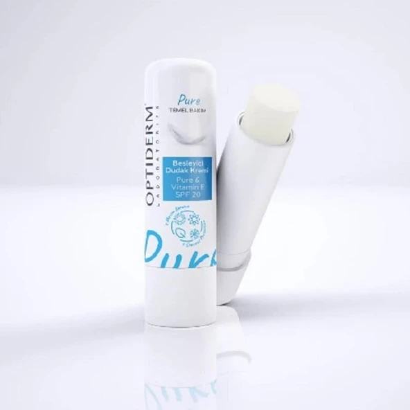 Optiderm Lip Stick E Vitaminli SPF20+ Natural - Resim 2