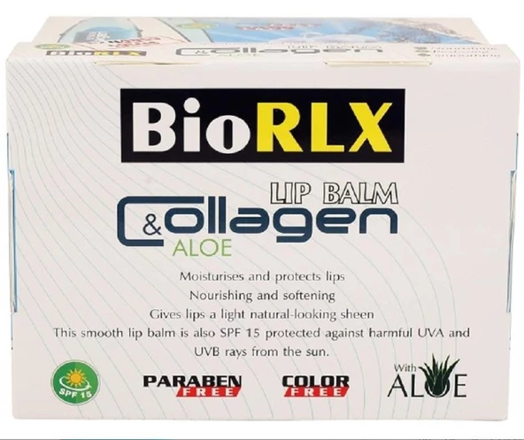 BioRLX Collagen Aloe Vera Lip Balm Renksiz - 12'li Stant - Resim 7