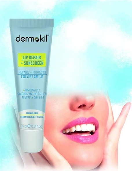 Dermokil Repair & Sunscreen Lip Balm 15 ml - Resim 4