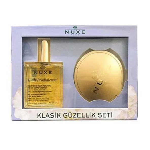 Nuxe Klasik Güzellik Seti - Kuru Yağ 100 ml + Kompakt Pudra 25 ml