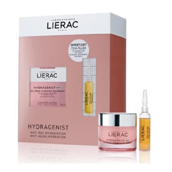 Lierac Paris Hydragenist Gel Cream 50 ml + Cica Filler Serum Hediyeli Kofre