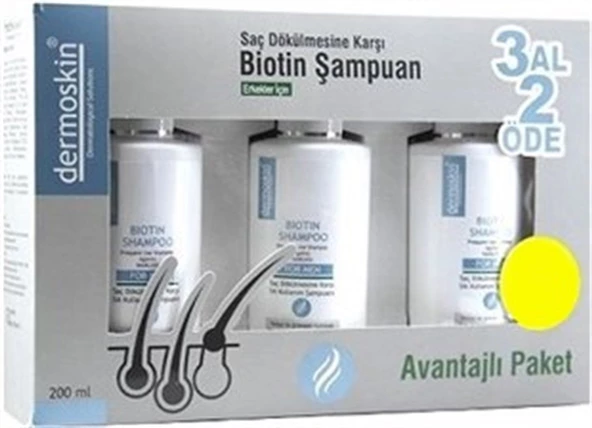 Dermoskin Biotin Şampuan Saç Dökülmesine Karşı Erkek 200 ml - 3 Al 2 Öde - 2