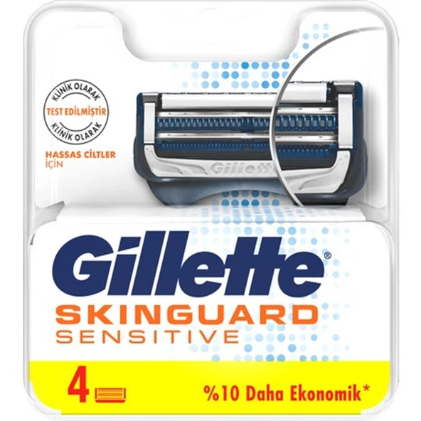 Gillette Skinguard Yedek Tıraş Bıçağı 4'lü