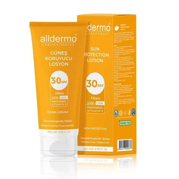 Alldermo Güneş Koruyucu Losyon SPF30 200 ml ürün görseli