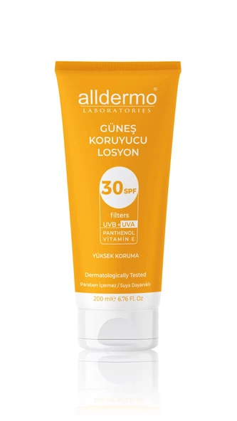 Alldermo Güneş Koruyucu Losyon SPF30 200 ml - Resim 2