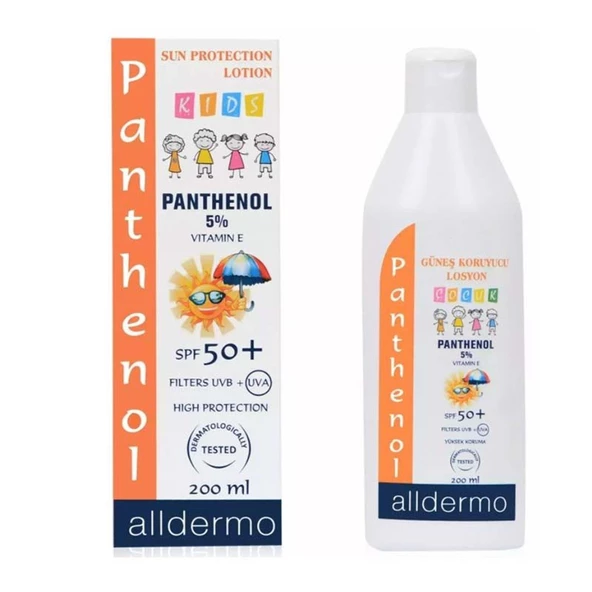 Alldermo Çocuk Güneş Losyonu SPF50 200 ml