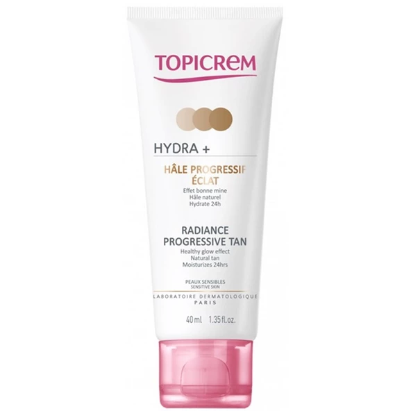 Topicrem Hydra+ Radiance Progressive Tan 40ml Bronzlaştirici Krem ürün görseli