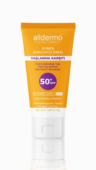 Alldermo SPF50 Anti-Aging Krem 50 ml - Resim 2