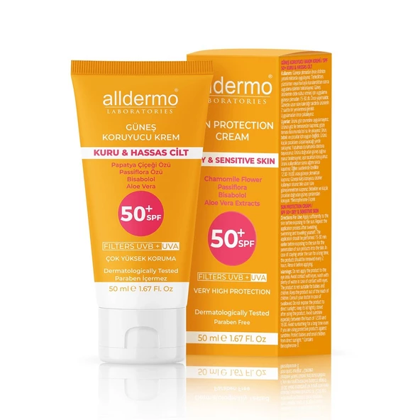 Alldermo SPF50 Kuru ve Hassas Cilt Kremi 50 ml ürün görseli
