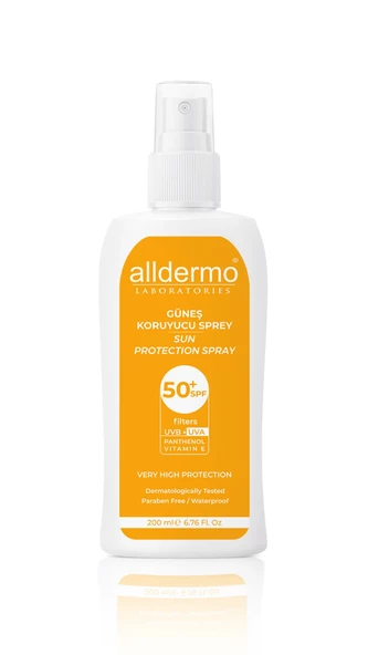 Alldermo Güneş Kremi Sprey SPF50+ 200 ml - Resim 2