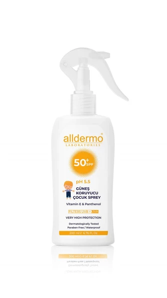 Alldermo Baby Güneş Kremi Sprey SPF50+ 200 ml - 2