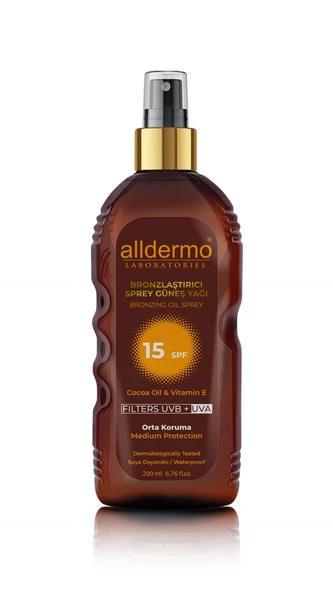 Alldermo Brozing SPF15 Güneş Spreyi 200 ml ürün görseli