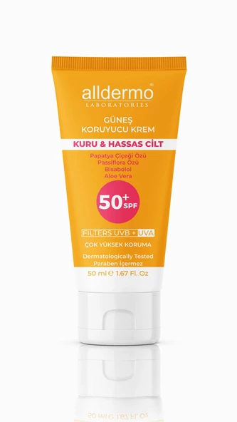 Alldermo SPF50 Kuru ve Hassas Cilt Kremi 50 ml - Resim 2
