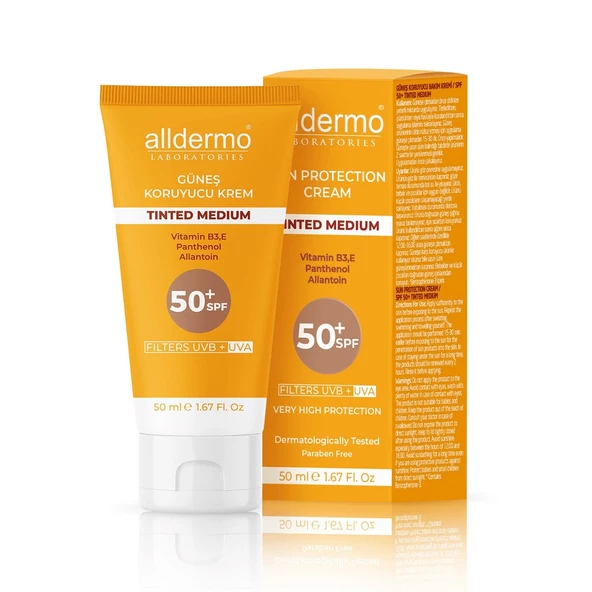 Alldermo SPF50 Tinted Medium Krem 50 ml ürün görseli