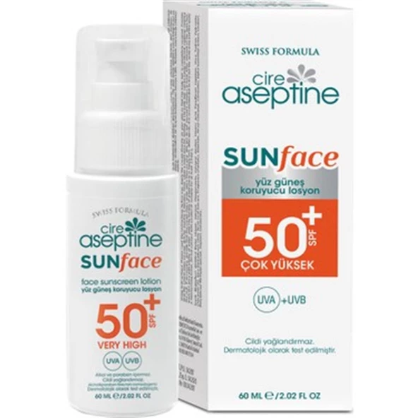 Cire Aseptine Sunface Yüz Koruyucu Losyon SPF50+ 60 ml ürün görseli