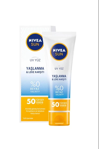 Nivea Yüz Kremi Yaşlanma & Leke Karşıtı SPF50 50 ml ürün görseli