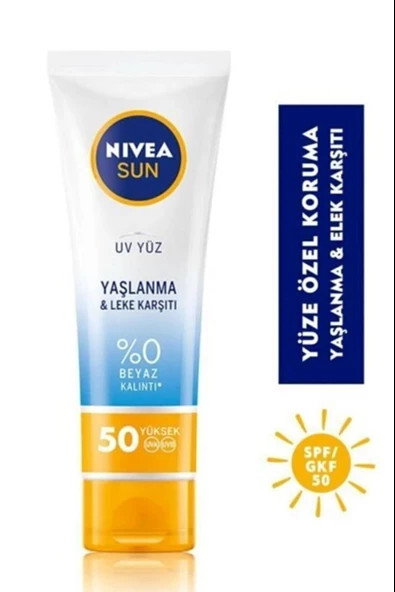 Nivea Yüz Kremi Yaşlanma & Leke Karşıtı SPF50 50 ml - Resim 2