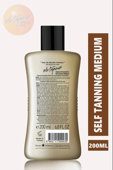 Eda Taşpınar Güneşsiz Bronzlaştırıcı Self Tanning Medium 200 ml - Resim 2