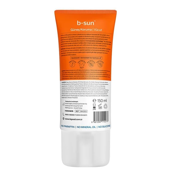 B-Good Güneş Koruma Vücut SPF30+ 150 ml - Resim 2