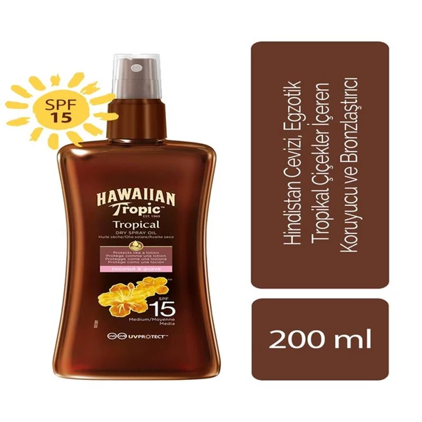 Hawaiian Tropic Protective Carrot Oil SPF15 200 ml ürün görseli