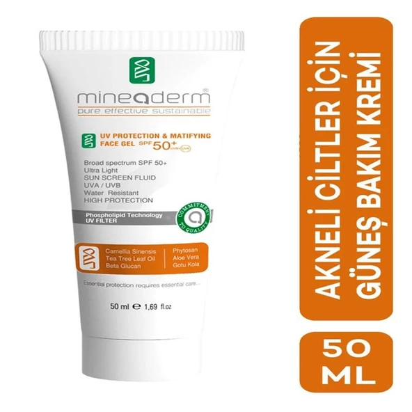 Mineaderm Uv Protection & Matifying Face Gel SPF50+ 50 ml