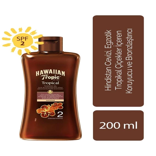Hawaiian Tropic Oil Protective Tan SPF2 200 ml ürün görseli