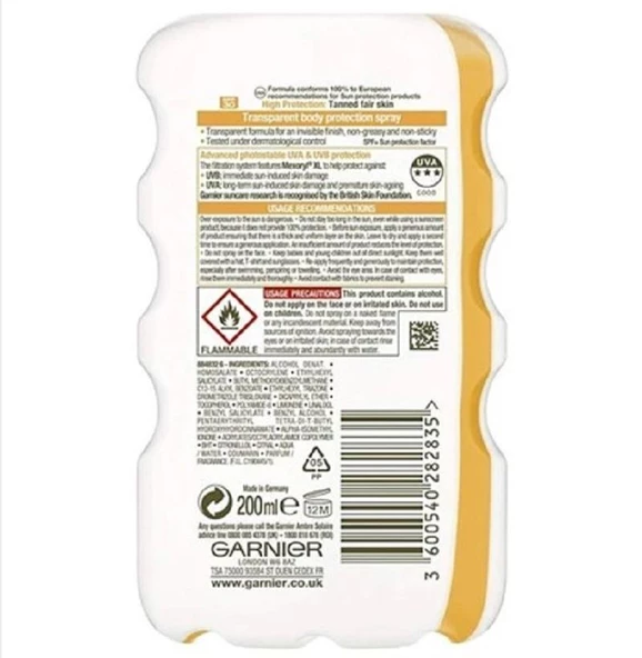 Garnier Ambre Solaire Clear Protect Yüksek Koruma Güneş Kremi SPF30 200 ml - Resim 2