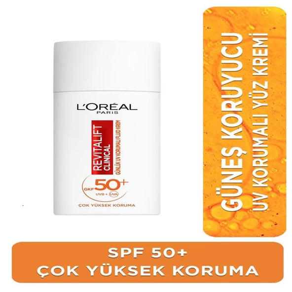L'Oreal Paris Revitalift Clinical Leke Karşıtı Güneş Koruyucu Yüz Kremi SPF50 50 ml