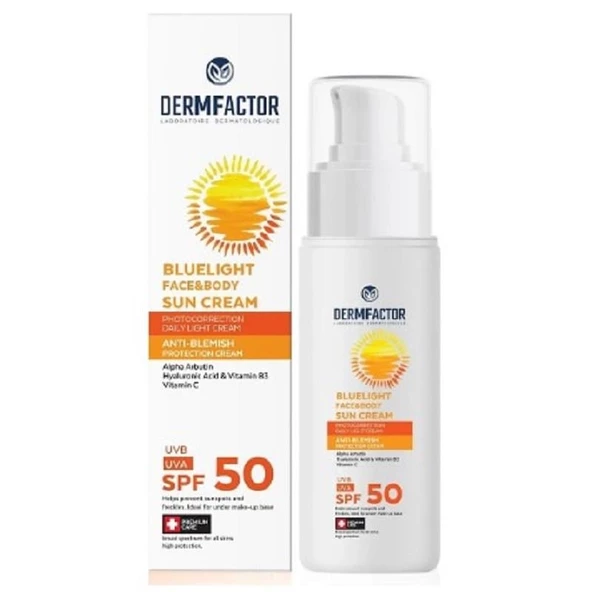 Dermfactor Yüz ve Vücut Güneş Kremi Leke Karşıtı SPF50+ 100 ml