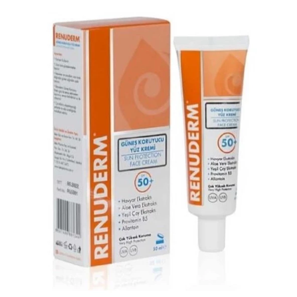 Renuderm Güneş Koruyucu Yüz Kremi SPF50+ 50 ml