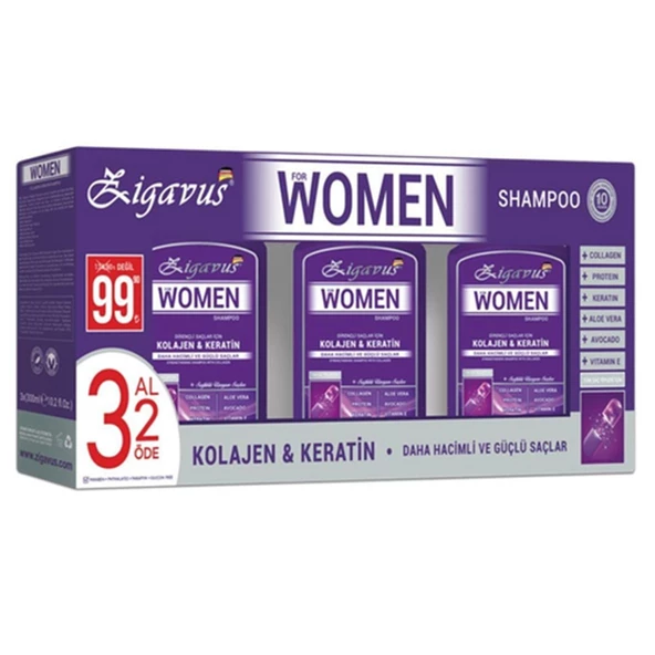 Zigavus Kolajen Women Şampuan 300 ml - 3 Al 2 Öde